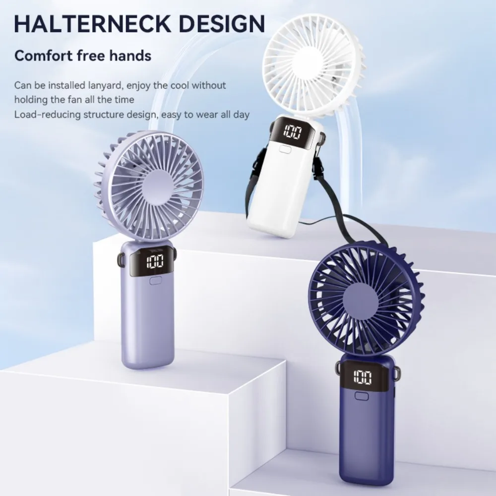 Portable Mini Fan USB Outdoor Handheld Fan with Desktop Phone Holder 3Wind Adjustments Long Working Life Multi-function Mini Fan - Image 4