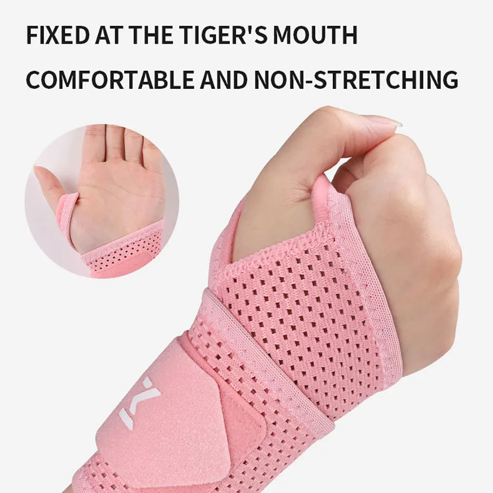 GTUBIKE 1PCS Breathable Wrist Support Brace for Gym/Work - Adjustable Compression Sleeve, Arthritis & Carpal Tunnel Relief - Image 3