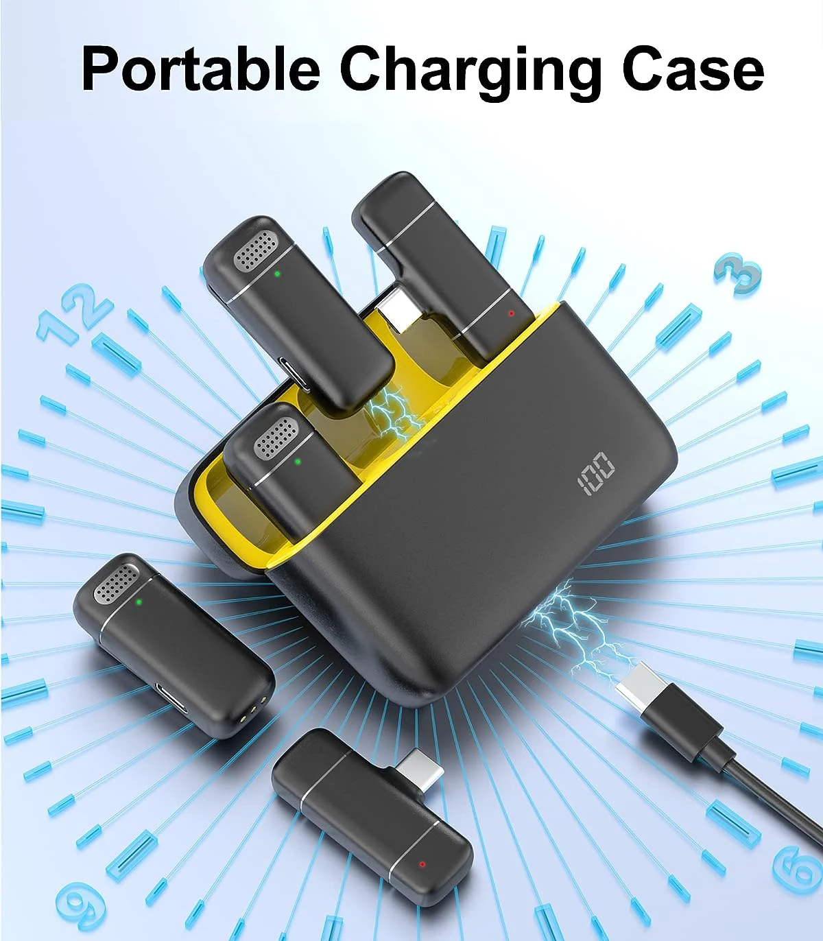 K30 Wireless Lavalier Microphone Charging Case Mic Portable Audio Video Recording for iPhone Android Notebook Live Gaming Mic - Image 6