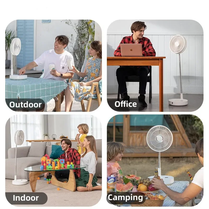 P30/P10 10800mAh USB Folding Portable Fan 12/8 Inch Cooling Wireless Air Conditioner Table Floor Telescopic Fan for Camping Fan - Image 3