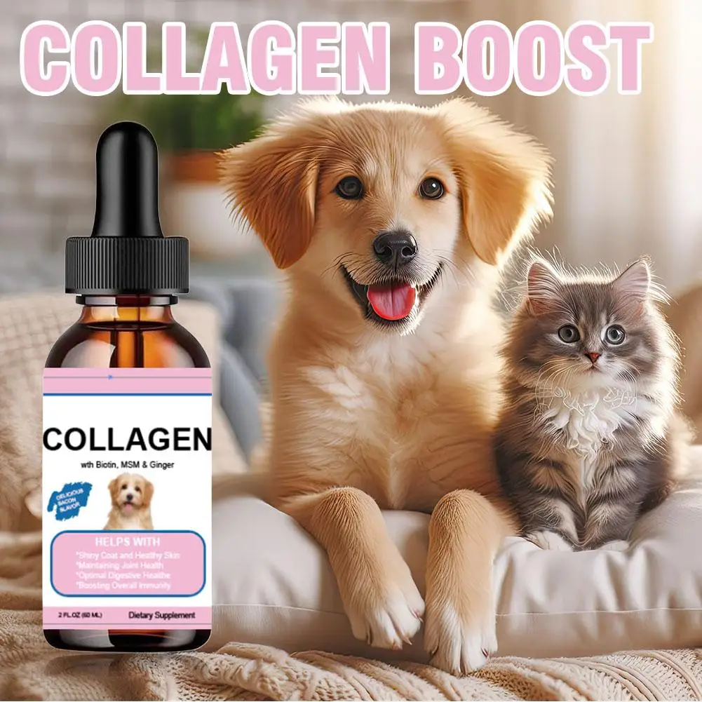 Pet Collagen Drops For Dogs And Cats Healthy Nutritional Supplement Protect Coat Enhance Body Condition Pet Nutritional Solution - Image 4