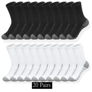 10/20/30 Pairs Men's Classic Crew Socks Unisex Sports Socks for Men Running Basketball Anti-slip Outdoor Breathable Man Socks