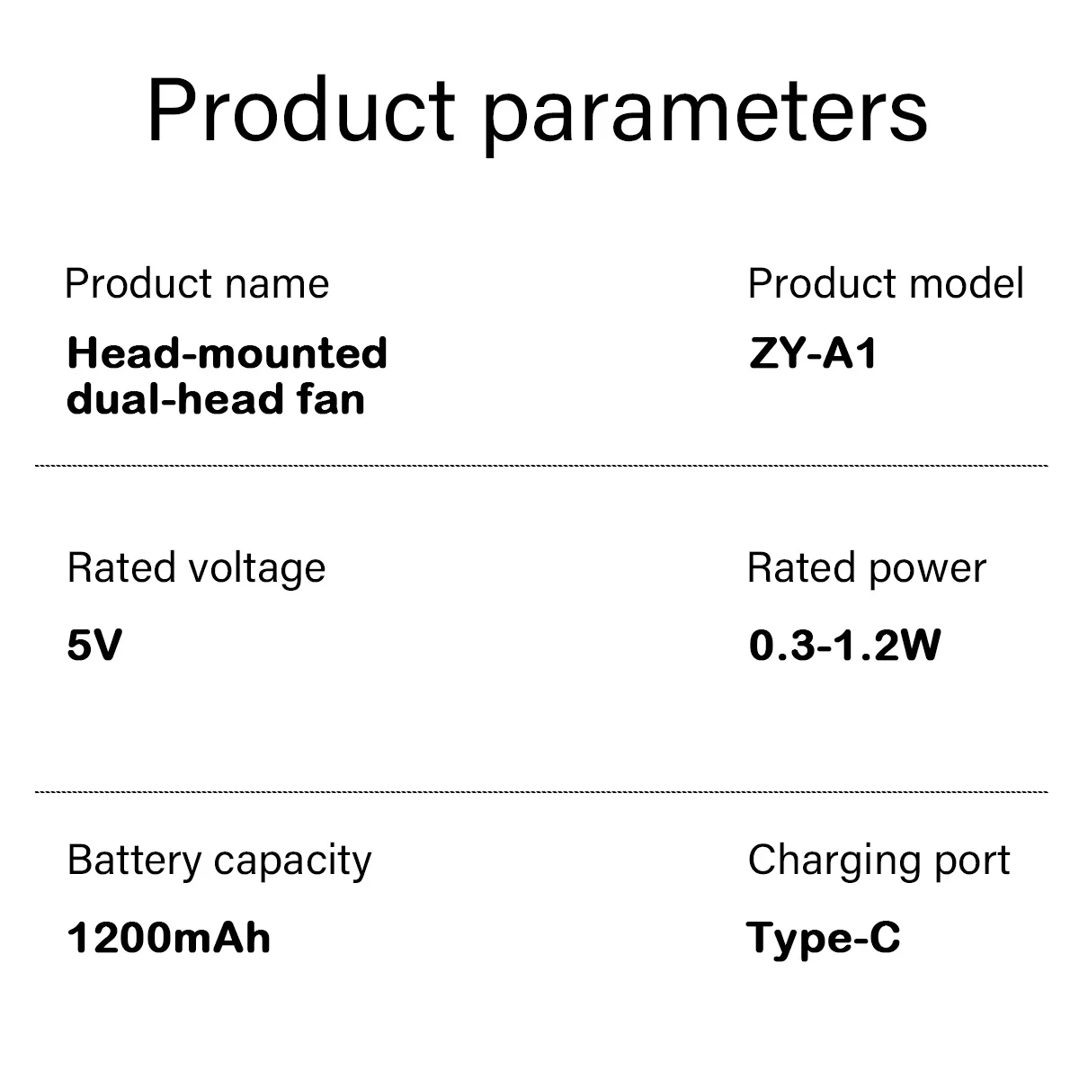 USB Rechargeable Mini Sports 3-Speed Adjustable Neck Dual Fan Home OfficeOutdoor Travel Portable Hanging Neck Fan - Image 6