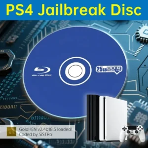 Ultimate PS4 Jailbreak Gold Disc Bootable Eject Payload for Firmware 9.0-12.0 Homebrew Backup Games All-in-One Jailbreak Disc