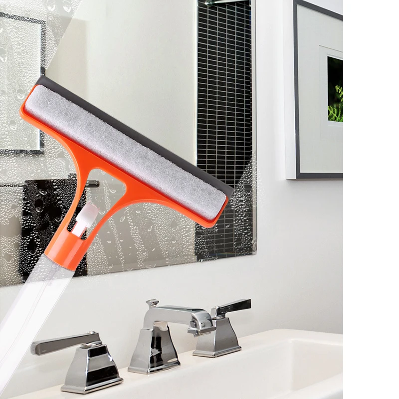 Home Multifunctional Glass Cleaning Mirror With Spray Bottle 3 In 1 Glass Ultra Fine Fiber Scrubbing Scraper Window Scraper - Image 4