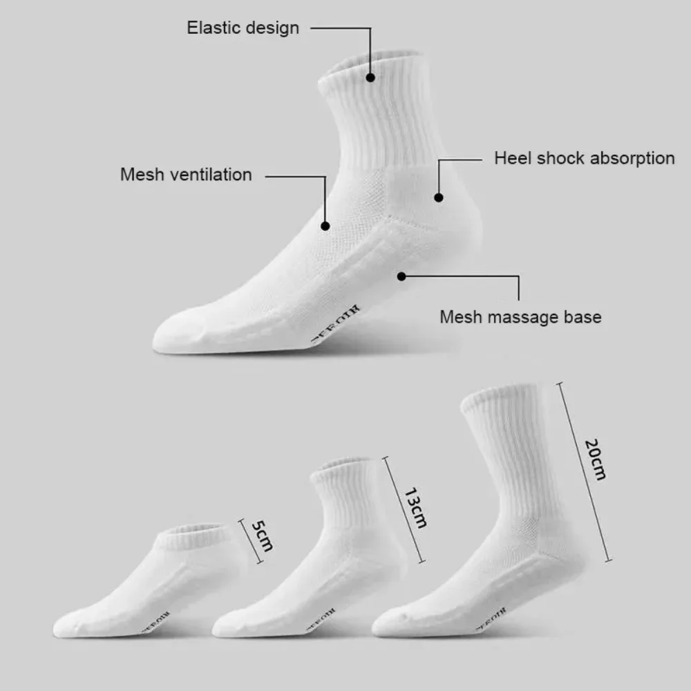 Socks Men's cotton deodorant winter towel bottom with velvet mid-tube white stockings thickened sports basketball socks - Image 3
