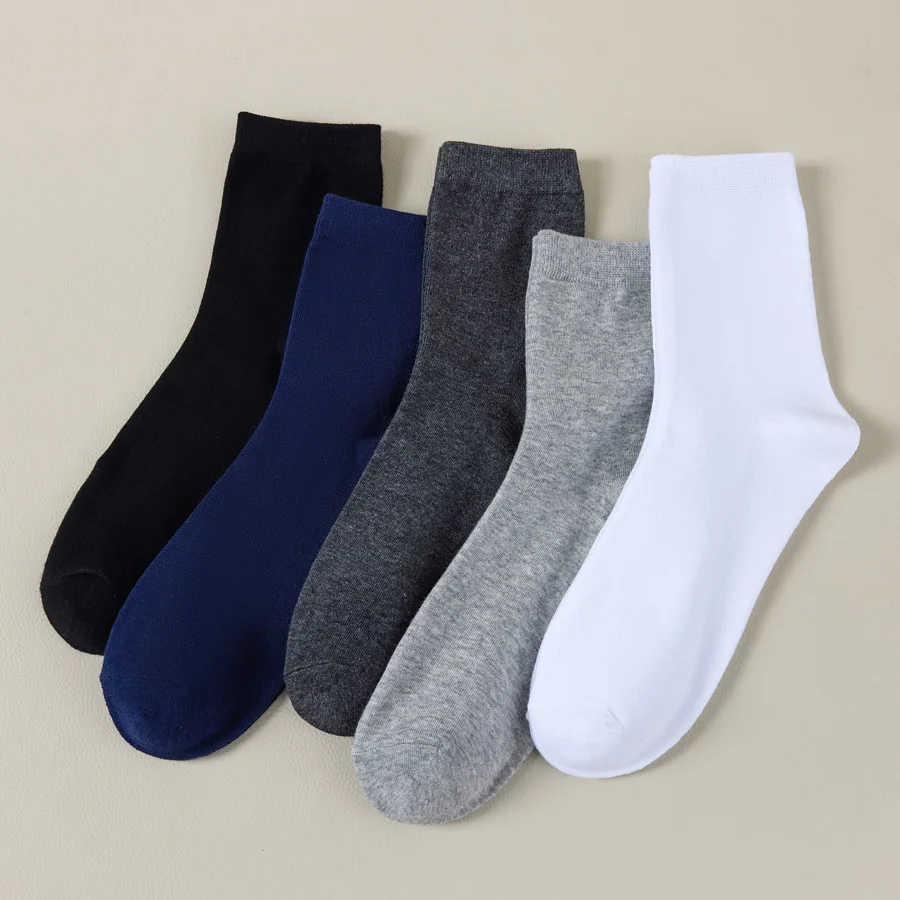 10 Pairs Men's Cotton Socks New Style Black Business Men Socks Soft Breathable Summer Winter for Male Socks Plus Size 38-47 - Image 2
