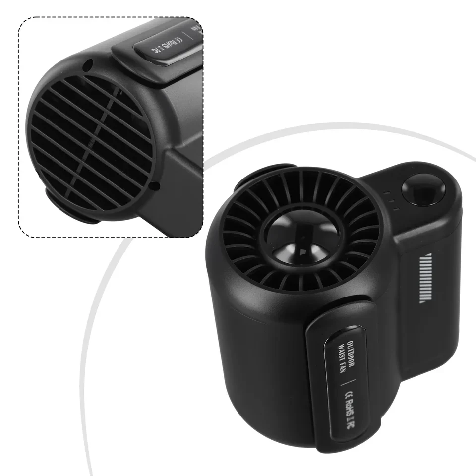 Portable Rechargeable Waist Fan Mini Personal Summer Cooling Fan For Travel Outdoor Sports With 4500Mah Battery - Image 5