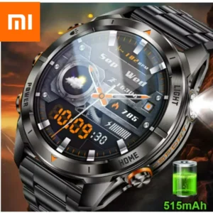 Xiaomi New Outdoor Sport Smart Watch Men AMOLED Screen LED Flashlight 515mAh Battery 10ATM Waterproof Bluetooth Call Smartwatch