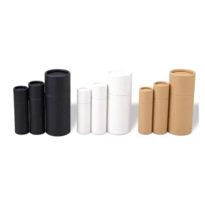 5pcs Kraft Paper Push Up Tubes Biodegradable Cardboard Cosmetic Cylindrical Packaging Lip Balm Deodorant Container Cosmetic Box