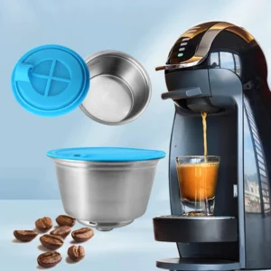 Compatible with Dolce coffee capsules, stainless steel reusable shell, hardware filter