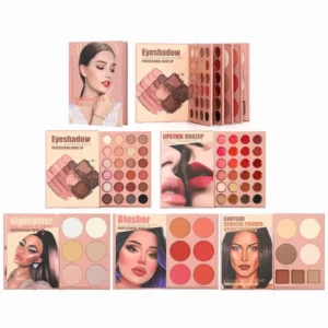 Book Eye-Shadow Palette Book Shape Matte Eyeshadow Glitter Highlight Blush Contour Pigment Pigment Professional Makeup 67 Color