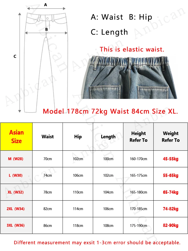 Men's Winter Jeans Fleece-lined Thick Warm Denim Pants Korean Unisex Style Straight Fit Insulated Jeans Asian Size M-3XL - Image 6