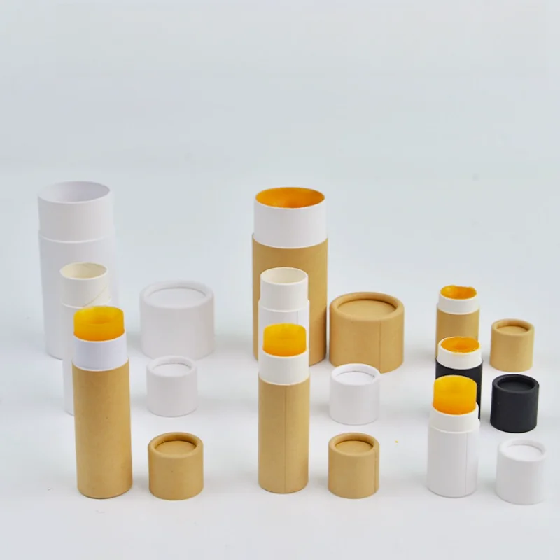 100pcs Eco Friendly Cardboard Tube Lip Balm Container Kraft Biodegradable Paper Cosmetic Push Up Tubes - Image 6