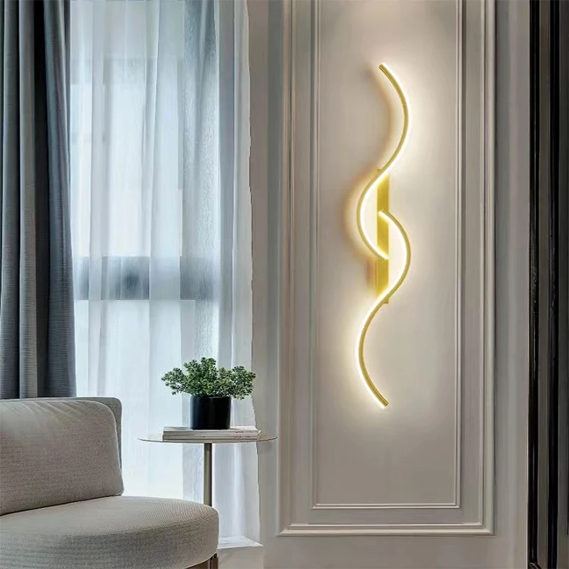 Modern LED Wall Lamp Minimalist Led Light Bedroom Bedside Long Strip Wall Sconces Living Room Sofa Home Indoor Lighting Fixture - Image 2