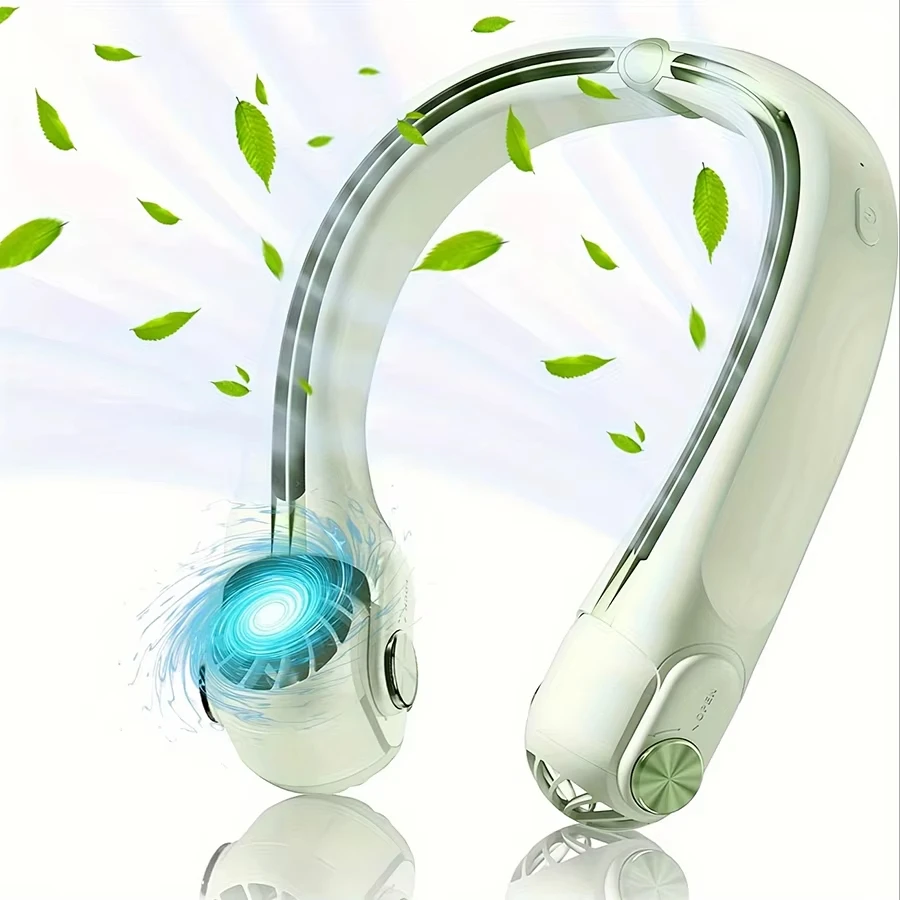 Portable Neck Hanging Fan With Usb Charging Adjustable Bladeless Turbofan Bladeless Student Dormitory Home Outdoor Cooling - Image 4