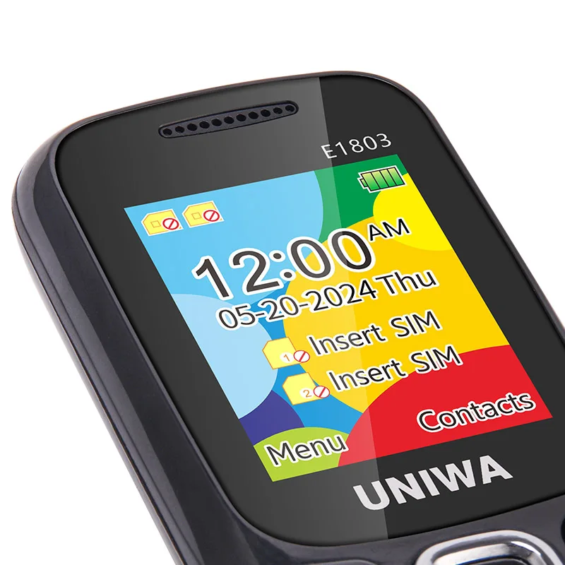Low Price UNIWA E1803 2G GSM Feature Phone 1.77" Dual SIM Senior Elder Cellphone Push-button Wireless Radio Flashlight Telephone - Image 4