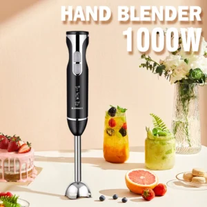 Home Portable Handheld Cooking Stick 1000W 5 in 1 Multi-function Blender Food Processor Small Baby Food Machine Meat Grinder