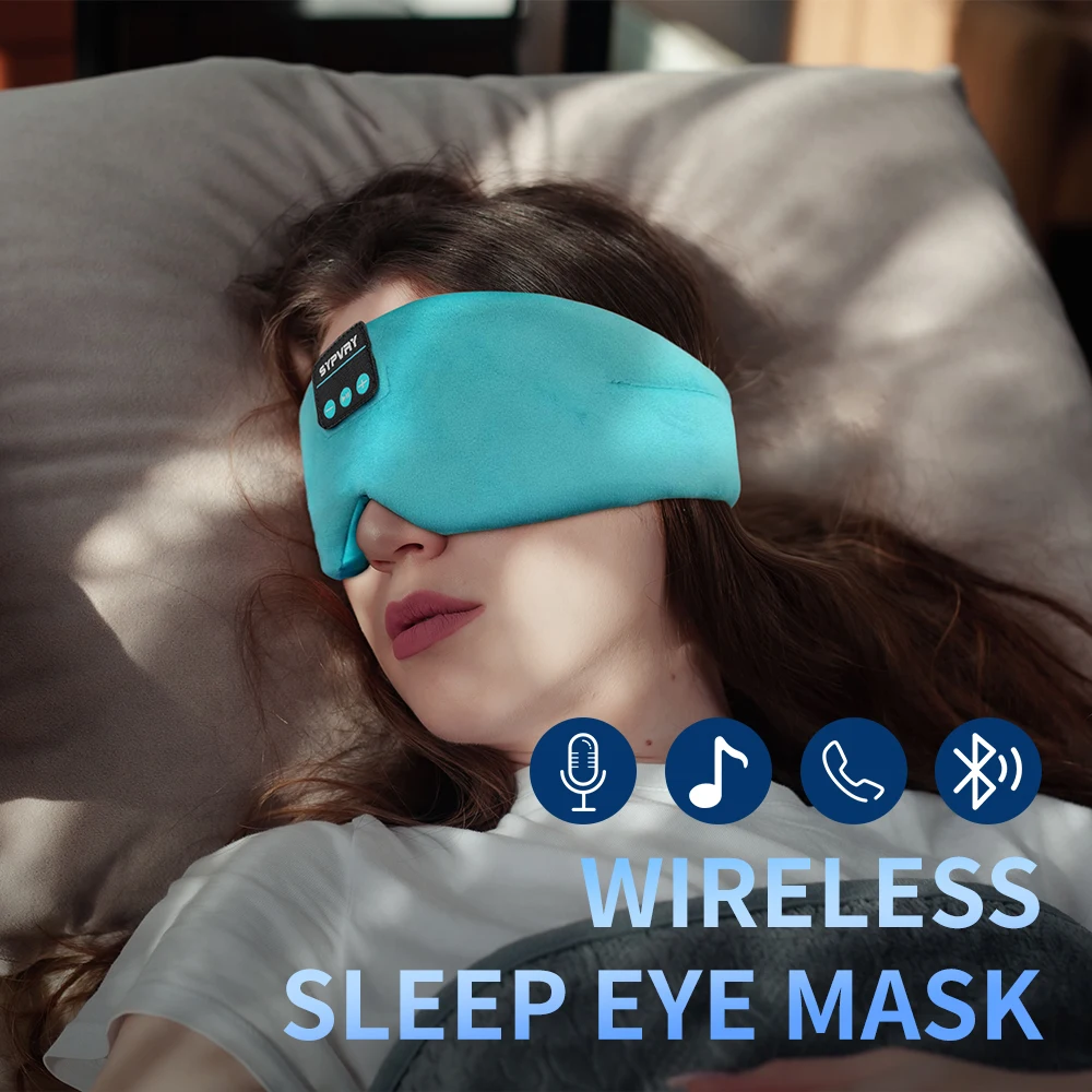 Soft Sleep Mask Bluetooth Wireless Headphones, Sleeping Headphones Adjustable Music Eye Mask Silk for Sleeping Meditation - Image 5