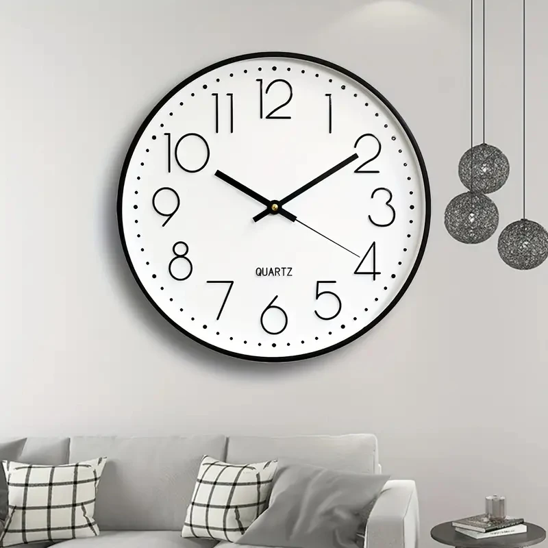 8 Inch Quartz Wall Clock Simple Mute Clock Hole-free Cubic Digital Wall Clock Home Decoration Living Room Bedroom Decoration - Image 2