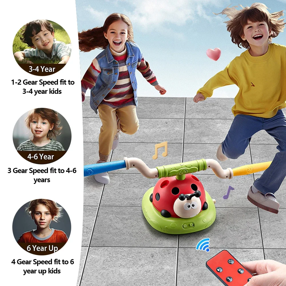 Musical Jump Sports Toys Rocket Launcher for Kid Ring Toss Game with Remote Control Indoor Outdoor Machine Gifts for Girls Boys - Image 5