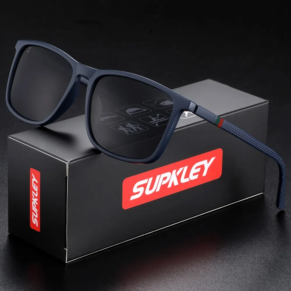 SUPKLEY Sports Sunglasses for Men Polarized Comfortable Wear Square Sun Glasses Male Light Weight Eyewear Accessory with Origina - Image 3