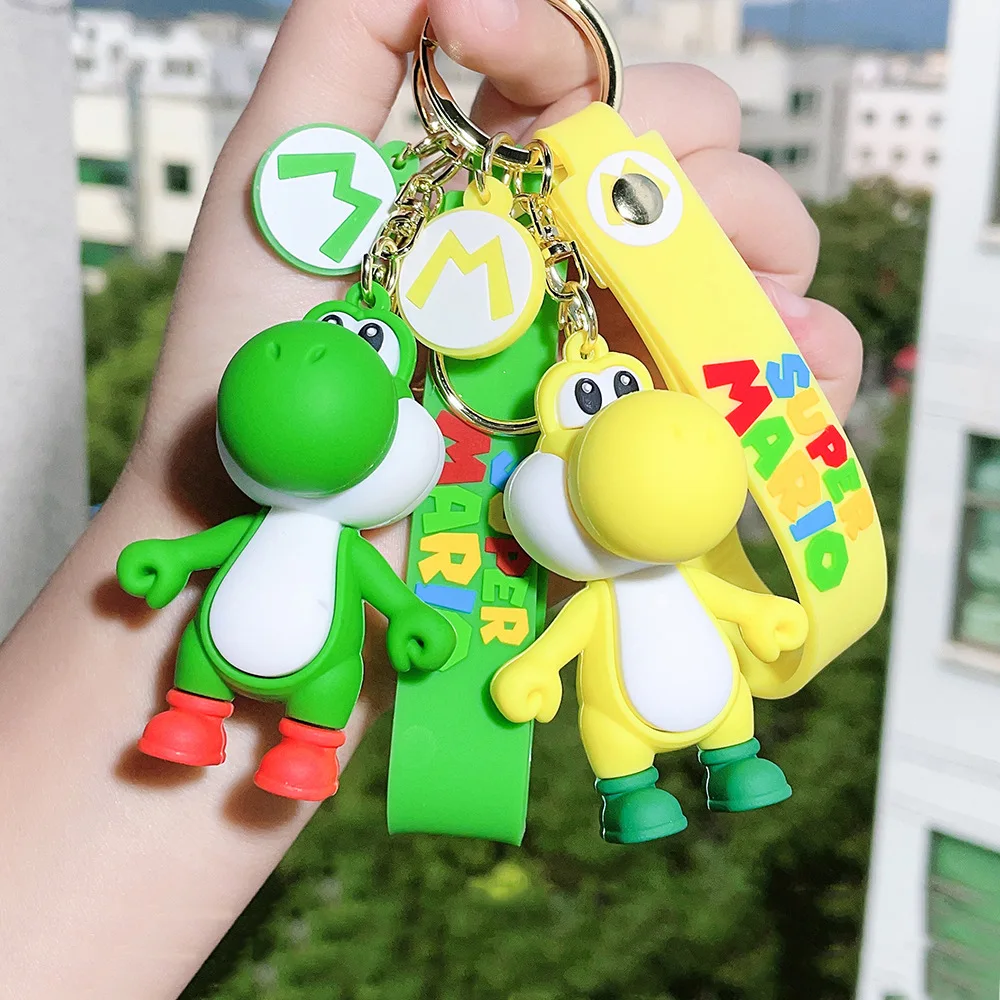 Super Mario Keychain Mario Bros Luigi Toad Yoshi Bowser Action Figure Model AccesoriosPVC Cartoon Bag Doll Pendant Toys Gift - Image 2