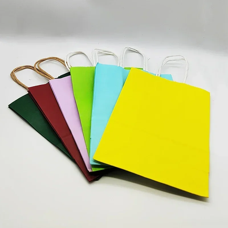 10/30/50pcs Festival Party Gift Bag with Handle Jewelry Shopping Bag Christmas Birthday Wedding Gift Packaging Bag Colored Bags - Image 2