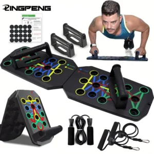 Portable Multifunctional Push-up Board Set With Handles Foldable Fitness Equipment For Chest Abdomen Arms And Back Training