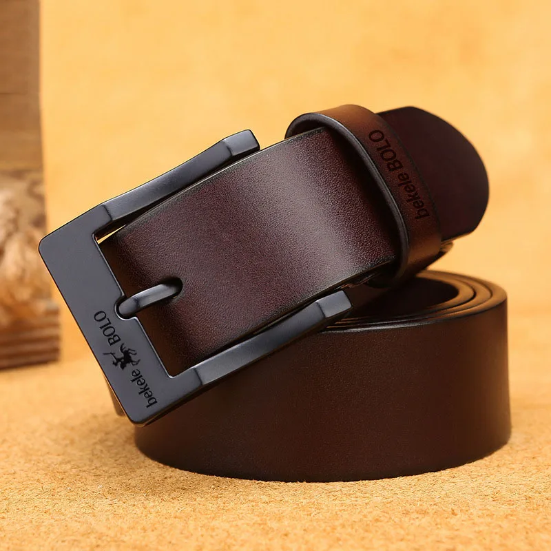 Genuine Leather Men's Belt Fashion Alloy Belts Buckle Luxury Brand Jeans Belts for Men Business Belt Female Belt - Image 4