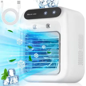 Portable USB Desktop Humidification Spray Fan Small Cooling Fan Mini Air Cooler for Home Office Travel Use