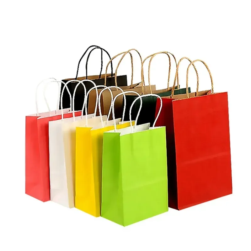 10/30/50pcs Festival Party Gift Bag with Handle Jewelry Shopping Bag Christmas Birthday Wedding Gift Packaging Bag Colored Bags - Image 6