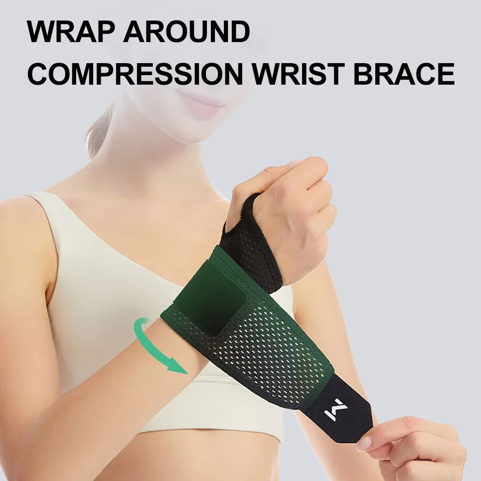 GTUBIKE 1PCS Breathable Wrist Support Brace for Gym/Work - Adjustable Compression Sleeve, Arthritis & Carpal Tunnel Relief - Image 4