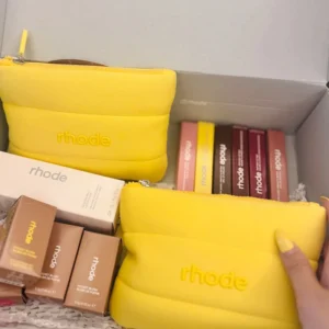 Summer Series Limited Edition Makeup Yellow Storage Bag Lemontini Rhode Lip Gloss Moisturizing Face Cream Glazing Milk Cosmetics