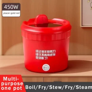 Automatic Heating Electric Cooker With Lid Dormitory Non-stick Pot Inner Liner Multi-function Household Small Electric Cooker