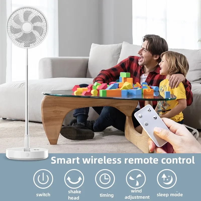 P30/P10 10800mAh USB Folding Portable Fan 12/8 Inch Cooling Wireless Air Conditioner Table Floor Telescopic Fan for Camping Fan - Image 5