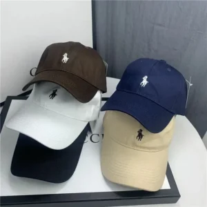Fashion Cotton Polo Embroidery Cap Men's Baseball Cap Casual Soft Breathable Golf Sun Cap