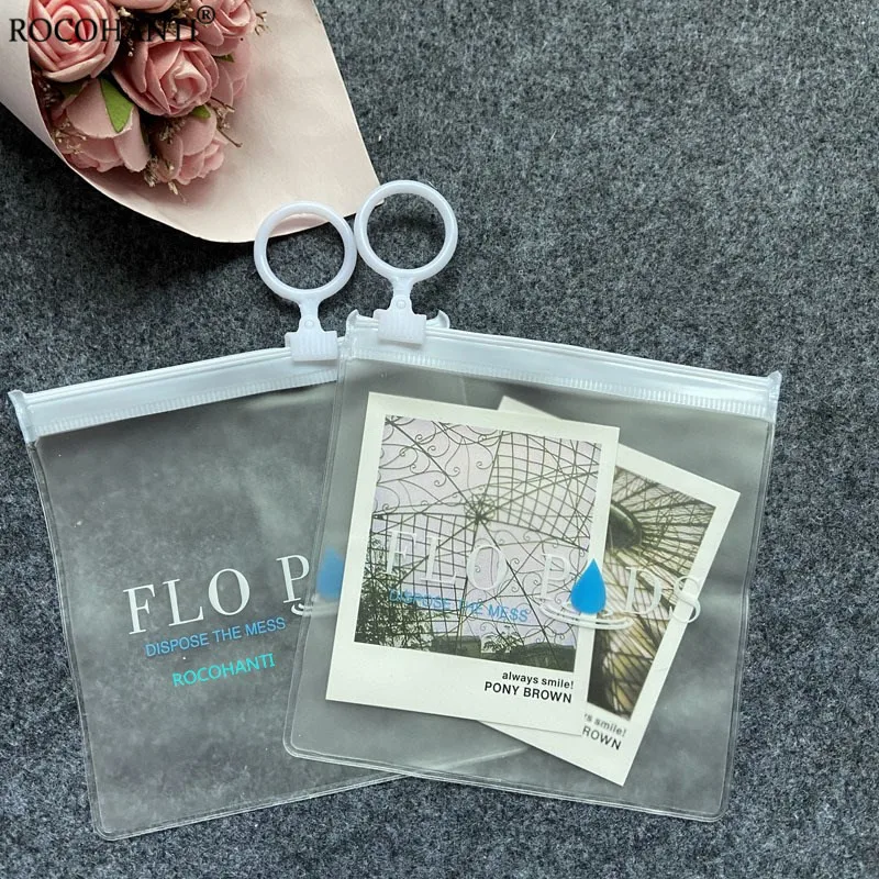 Custom LOGO Biodegradable Plastic EVA Small Transparent Frosted Zip lock Jewelry Bag Clear PVC Mini Zipper Pouch Gift Packaging - Image 5