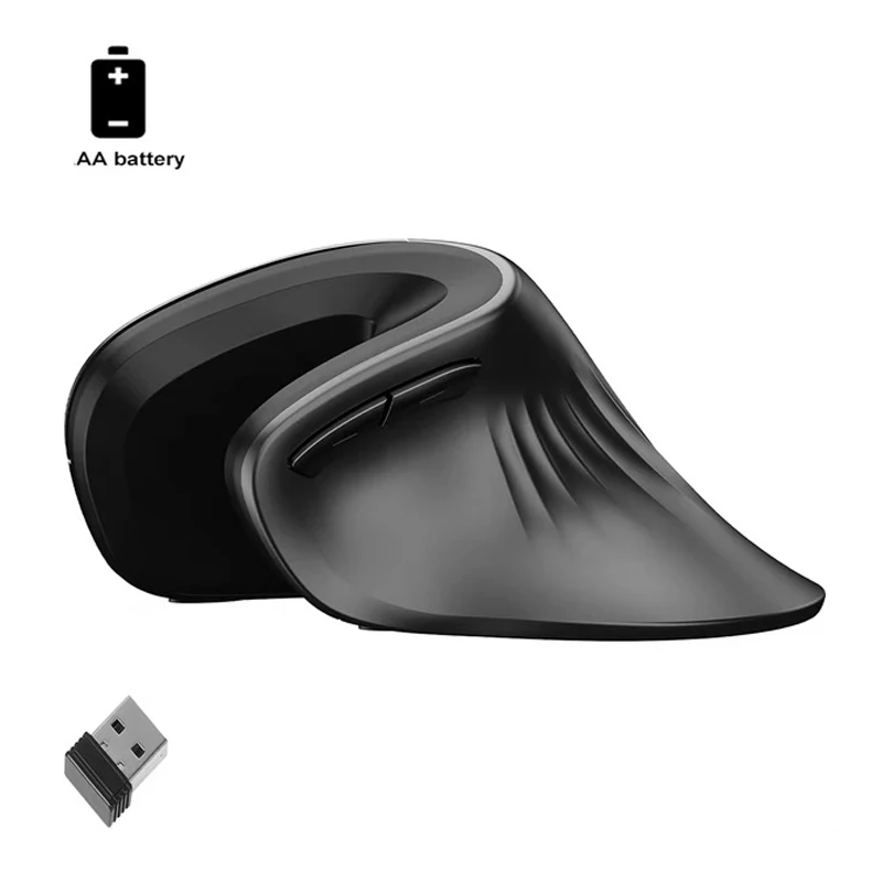 Warvank U2 Vertical Wireless Mouse Ergonomic Optical Comfortable Silent Office Mouse DPI Adjustable 800/1200/1600 for PC Laptop - Image 6