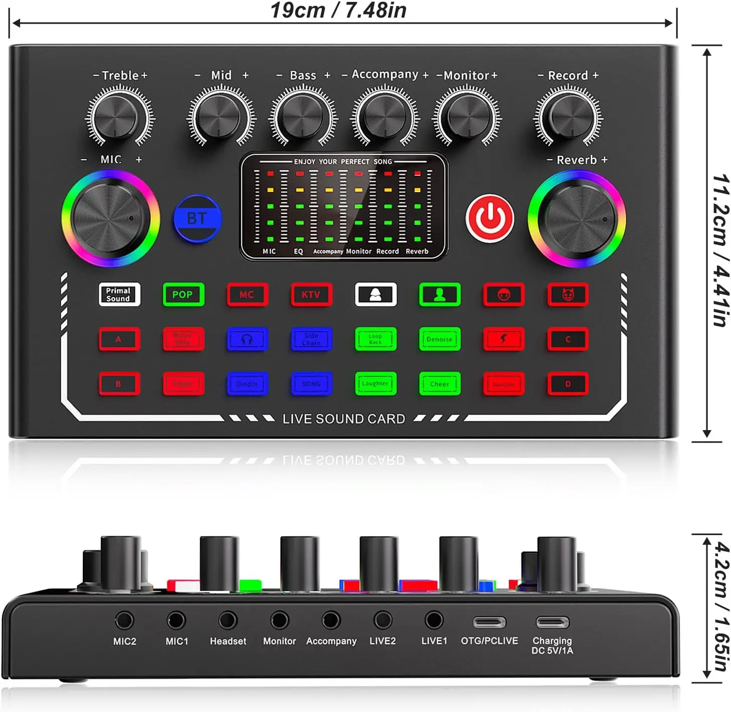 F009 Live Sound Card Podcast Equipment With BM-800 Microphone Live Broadcast Set For Audio Recording Youtube Live Streaming - Image 6
