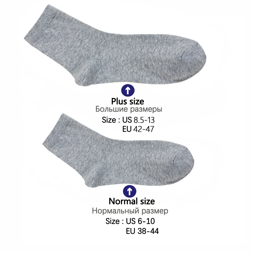 10 Pairs Men's Cotton Socks New Style Black Business Men Socks Soft Breathable Summer Winter for Male Socks Plus Size 38-47 - Image 4