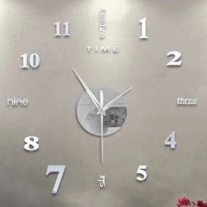 Fashion Antique Mini DIY Mirror Surface Clock Frameless Sticker Mute Wall Clock 3D Wall Watch Living Room Home Office Decoration