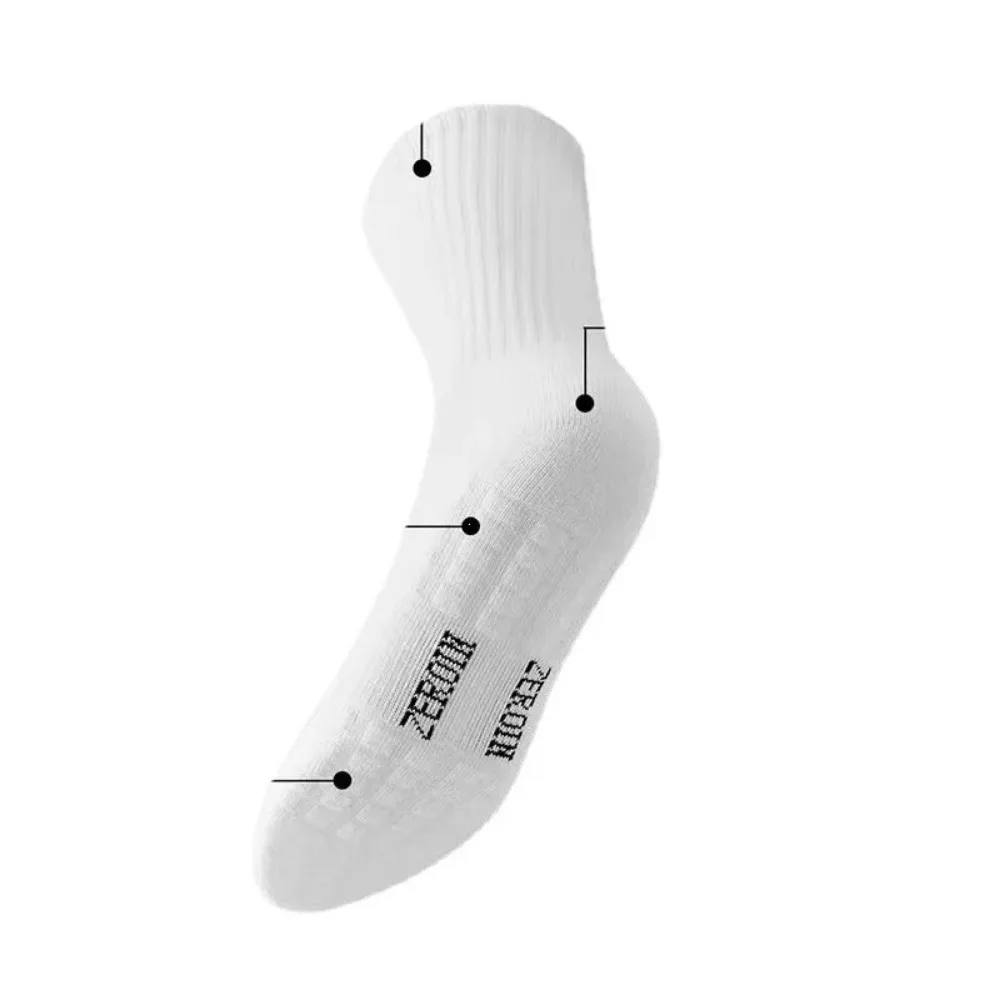 Socks Men's cotton deodorant winter towel bottom with velvet mid-tube white stockings thickened sports basketball socks - Image 4