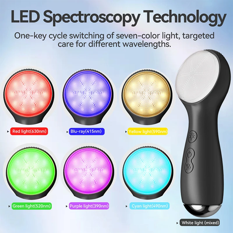 3 in 1 Electric Facial Cleanser Brush Silicone IPX7 Waterproof Face Massager Deep Pore Cleaner Blackhead Remover SkinCare Beauty - Image 2