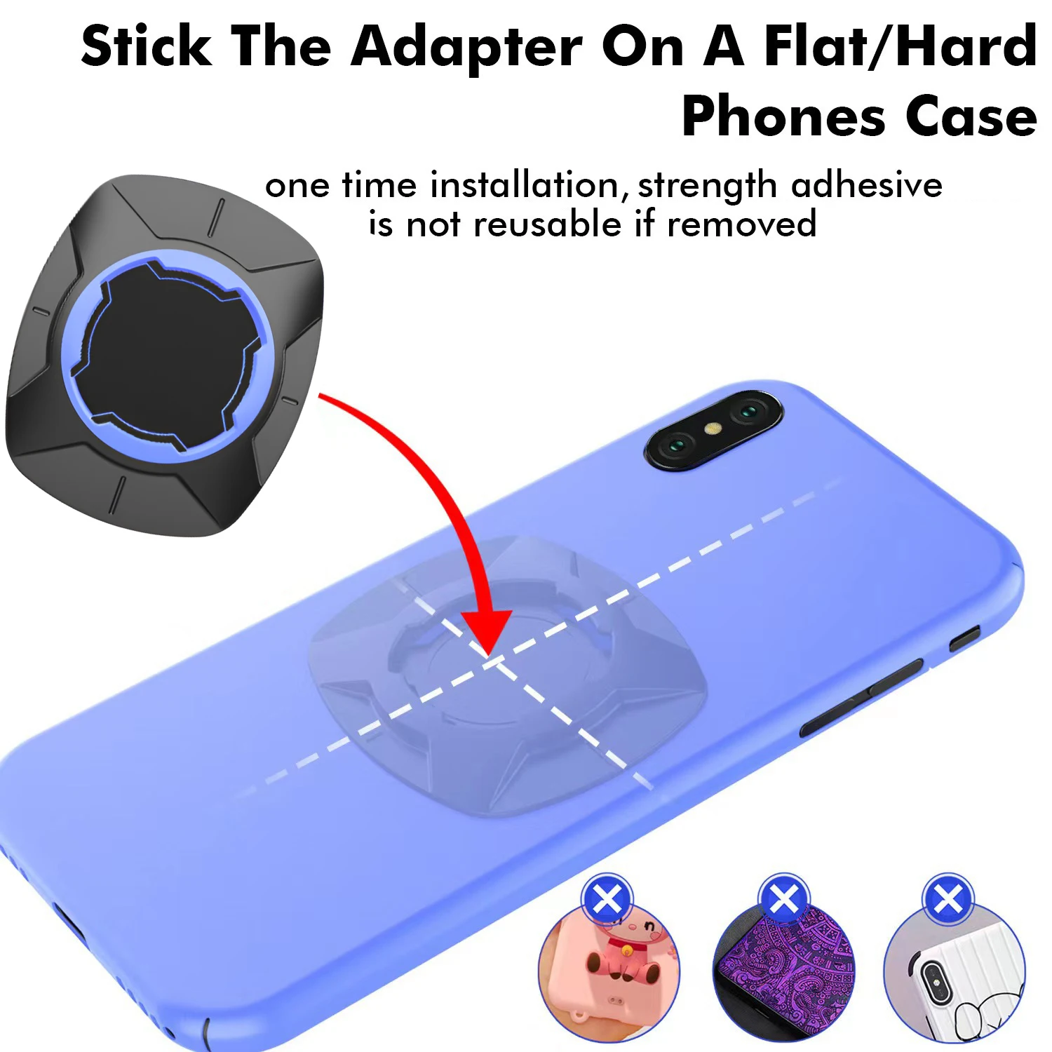 1-3PCS Bicycle Mobile Phone Bracket Patch Sticker GPS Computer Mount Support Phone Back Stickers Cycling Bracket Patch for MTB - Image 6