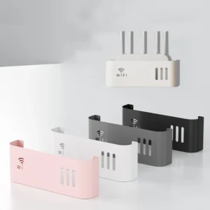 Wall Mounted WiFi Box Hider, WiFi Wireless Router Storage Box, Power Strip and Hidden Router Equipment Organizer for Office Home