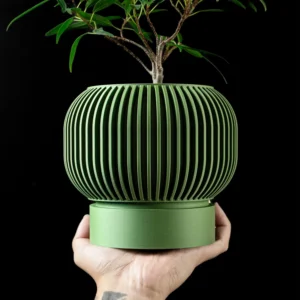 Modern Minimalist 3D Printed Plant Pot – Biodegradable Flower Planter for Home Decor, Eco-Friendly Sustainable Gift (Yuso)