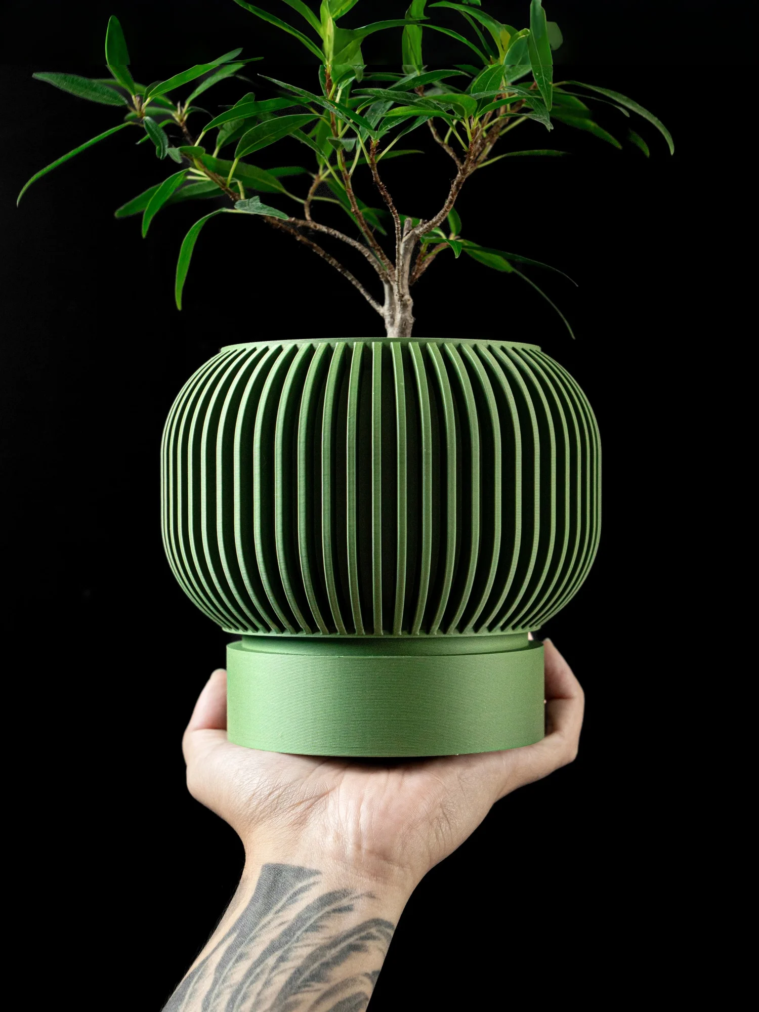 Modern Minimalist 3D Printed Plant Pot – Biodegradable Flower Planter for Home Decor, Eco-Friendly Sustainable Gift (Yuso)