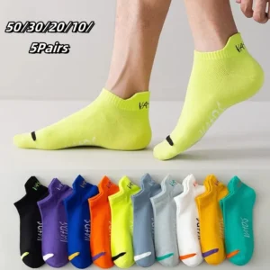 5/10/20/30/50Pairs Bright Color Ankle No Show Socks Men Breathable Street Fashion Sport Deodorant Invisible Travel Running Socks