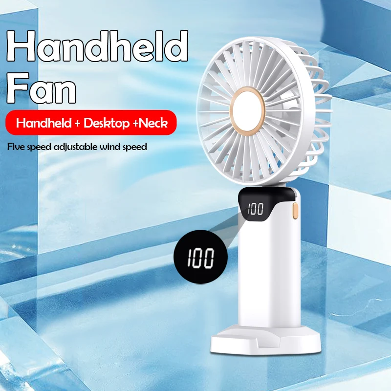 Portable Mini Fan USB Outdoor Handheld Fan with Desktop Phone Holder 3Wind Adjustments Long Working Life Multi-function Mini Fan - Image 5